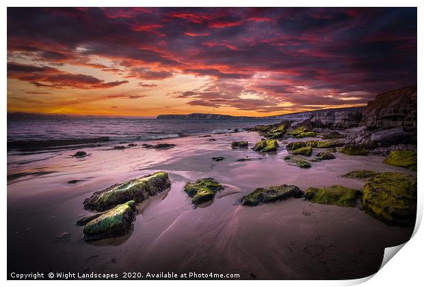 Compton Bay Isle Of Wight Print by Wight Landscapes