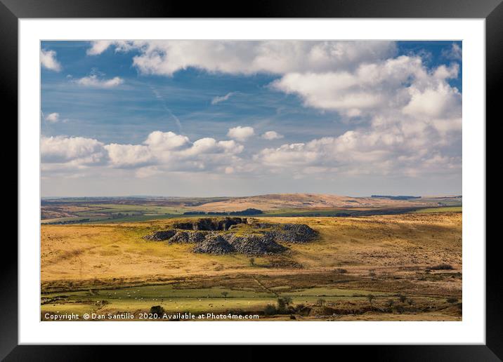 Gold Diggings Quarry, Minions, Bodmin Moor, Cornwa Framed Mounted Print by Dan Santillo