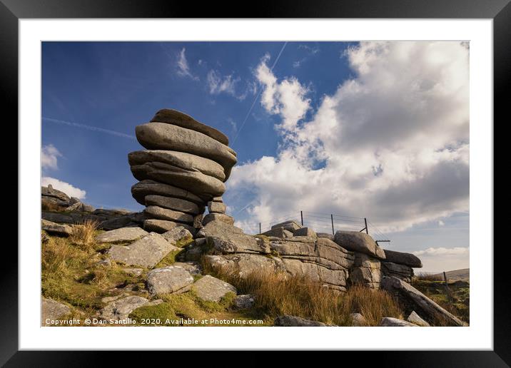 The Cheesewring, Stowes Hill, Bodmin Moor, Cornwal Framed Mounted Print by Dan Santillo