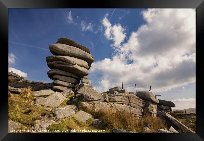 The Cheesewring, Stowes Hill, Bodmin Moor, Cornwal Framed Print by Dan Santillo