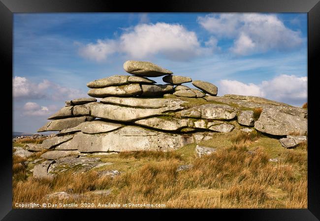 The Cheesewring, Stowes Hill, Bodmin Moor, Cornwal Framed Print by Dan Santillo