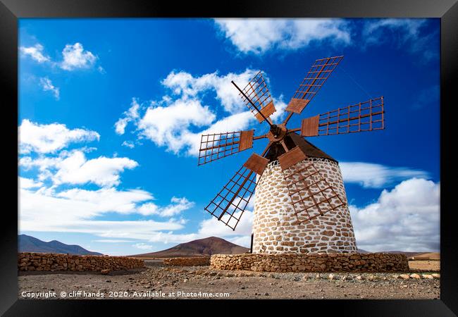 Tefia windmill, Fuerteventura, Canary islands. Framed Print by Scotland's Scenery