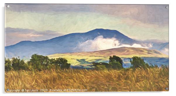 The Northern Fells Early Evening Acrylic by Ian Lewis