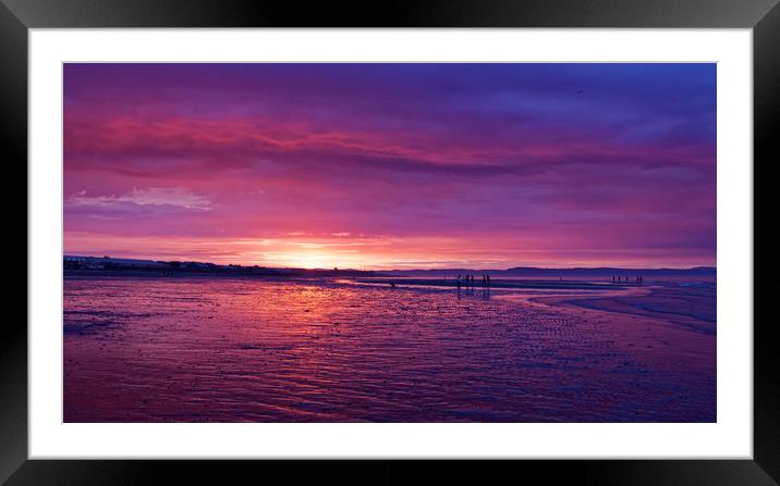 Portobello Purple Sunset Framed Mounted Print by DREW MCLEAN