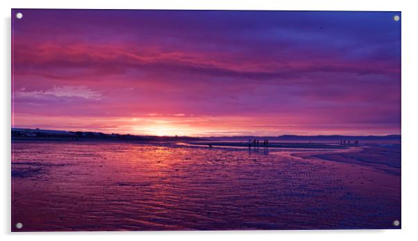 Portobello Purple Sunset Acrylic by DREW MCLEAN