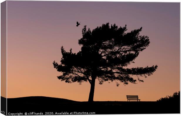 sunset bench Canvas Print by Scotland's Scenery