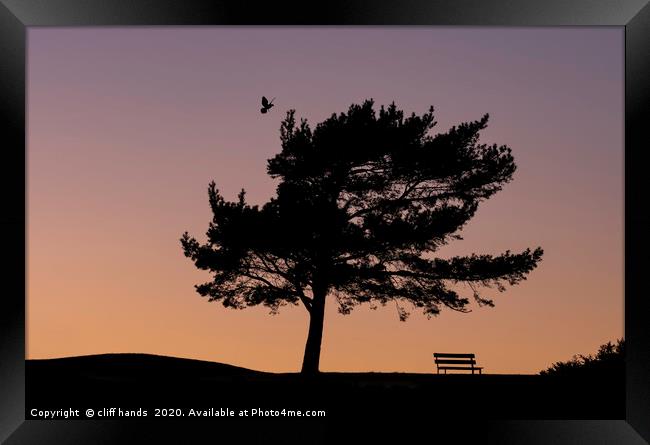 sunset bench Framed Print by Scotland's Scenery
