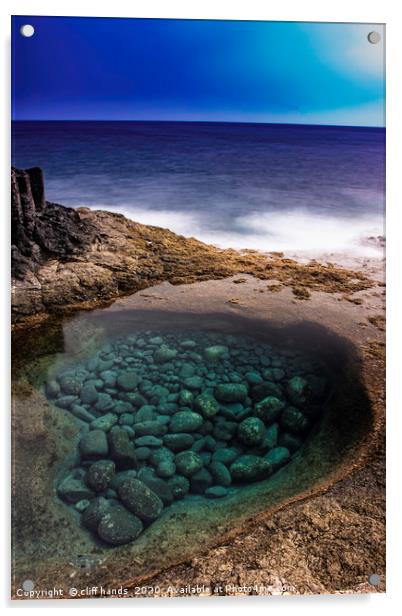 seaside rock pool Acrylic by Scotland's Scenery