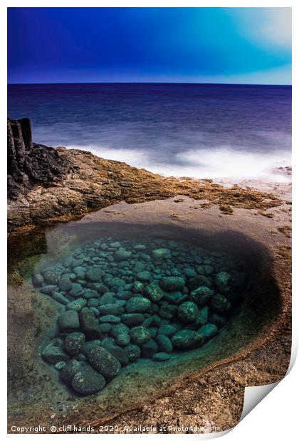 seaside rock pool Print by Scotland's Scenery
