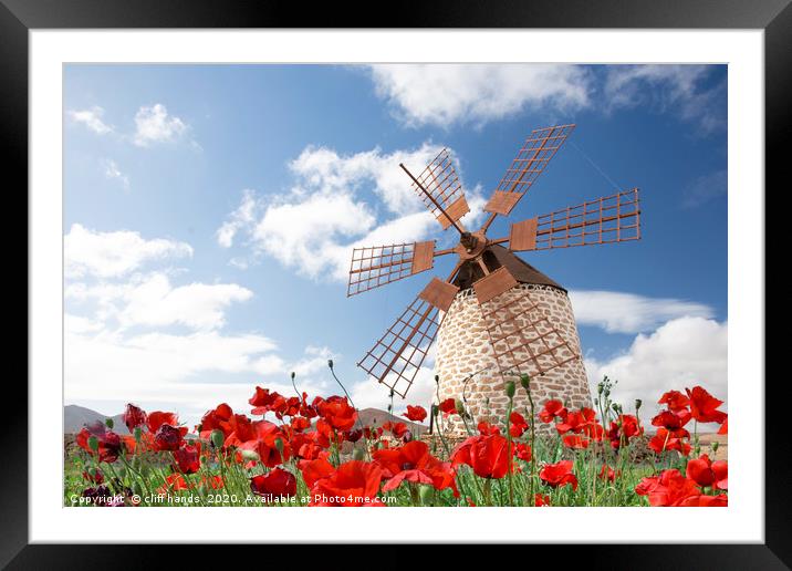 Tefia windmill Framed Mounted Print by Scotland's Scenery