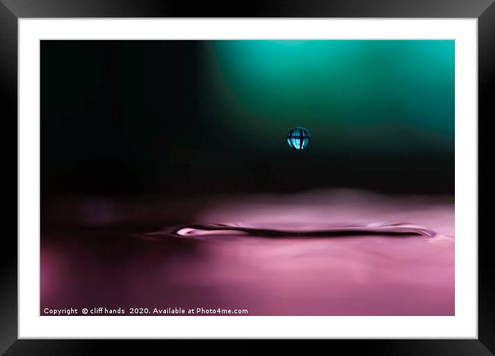 water drop Framed Mounted Print by Scotland's Scenery