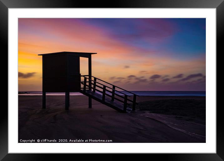 beach hut sunset  Framed Mounted Print by Scotland's Scenery