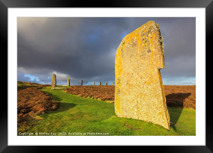 Ring of Brodgar Framed Mounted Print by Andrew Ray