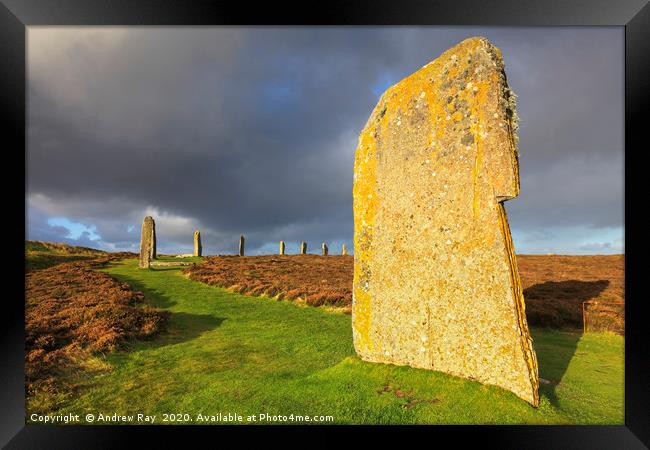 Ring of Brodgar Framed Print by Andrew Ray