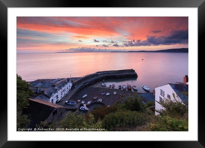 Sunrise at Clovelly Framed Mounted Print by Andrew Ray