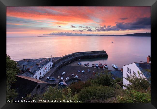 Sunrise at Clovelly Framed Print by Andrew Ray