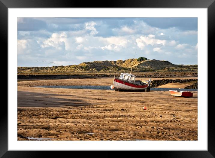 Low tide at Burnham Overy Staithe  Framed Mounted Print by Gary Pearson