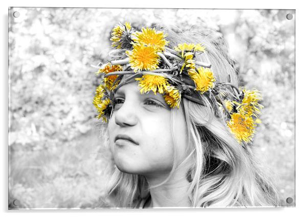 Talitha's Dandelion Crown Acrylic by Samantha Higgs