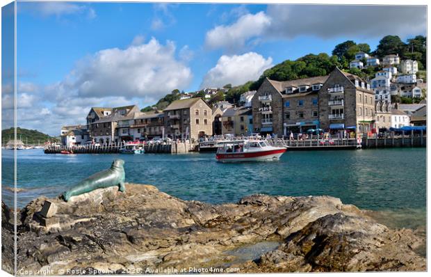 Nelson overlooking the River Looe in Cornwall  Canvas Print by Rosie Spooner