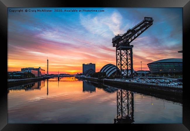 Glasgow City Skyline Framed Print by Craig McAllister