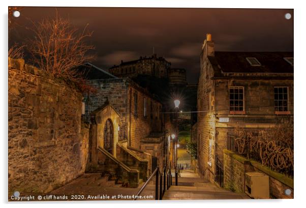 The Vennel, Edinburgh, Scotland. Acrylic by Scotland's Scenery