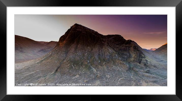 Buachaille Etive Mor mountain at sunrise. Framed Mounted Print by Scotland's Scenery