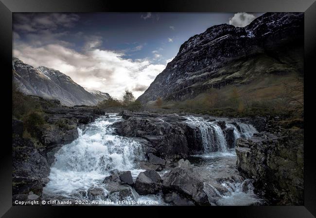 Waterfalls in Glencoe, Highlands, Scotland. Framed Print by Scotland's Scenery