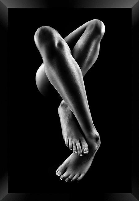 Nude woman bodyscape 57 Framed Print by Johan Swanepoel