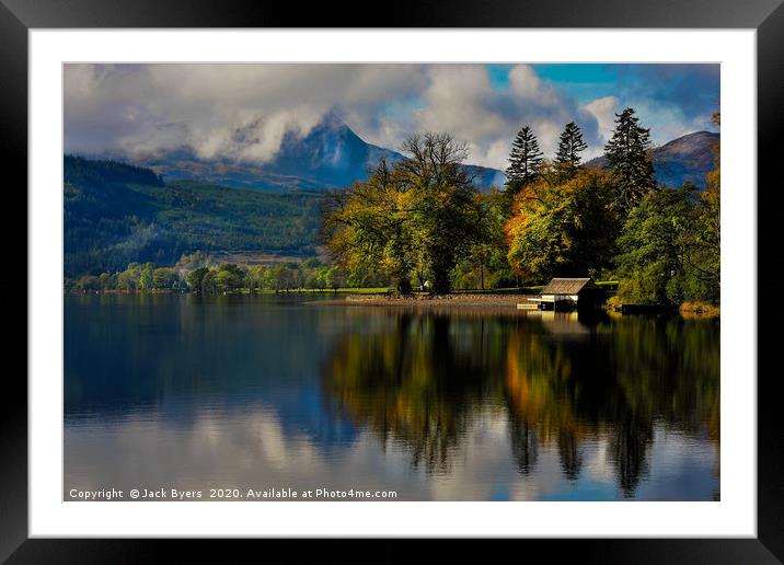 Loch Ard Reflection Framed Mounted Print by Jack Byers