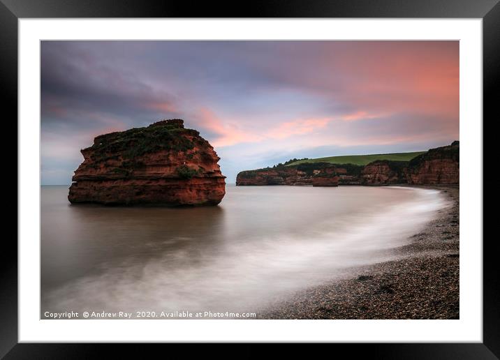 Ladram Bay  Framed Mounted Print by Andrew Ray