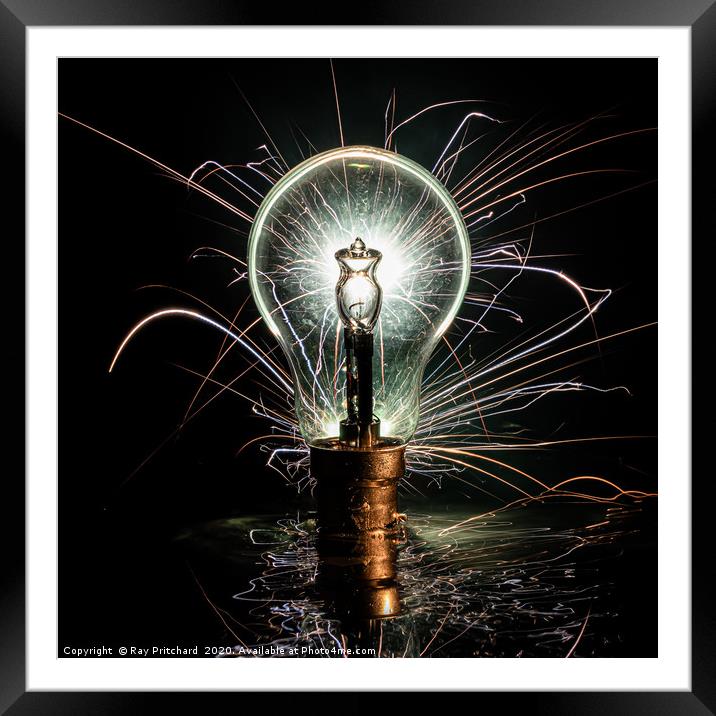 Sparklers and Bulb Framed Mounted Print by Ray Pritchard