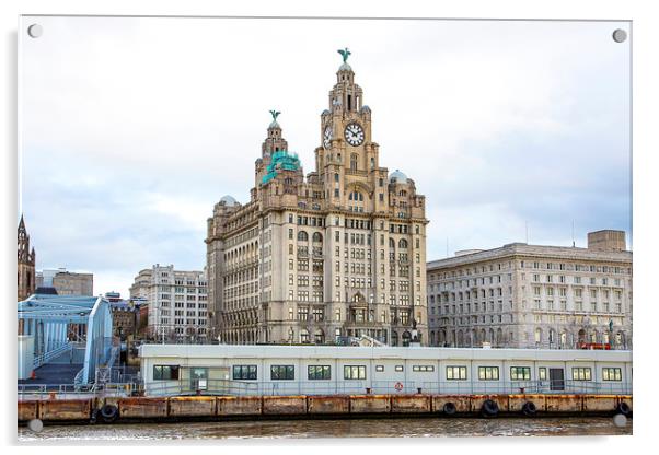 Liver Building, Liverpool. Acrylic by Catherine Joll