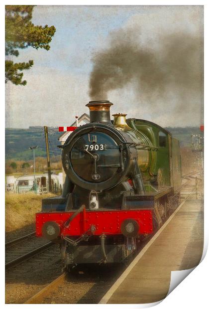 Old Steam Train Print by Catherine Joll