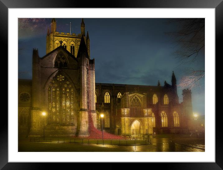 Hereford Cathedral Framed Mounted Print by Catherine Joll