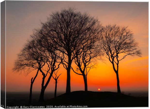 Seven Sisters Silhouette Canvas Print by Gary Clarricoates
