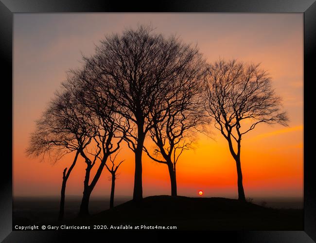 Seven Sisters Silhouette Framed Print by Gary Clarricoates
