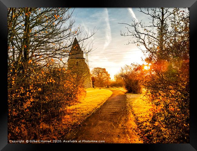 Reverence of Time: St Margaret's, Bowers Gifford Framed Print by Gilbert Hurree