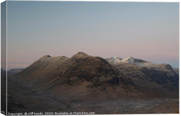 Glencoe Mountain Range Canvas Print by Scotland's Scenery