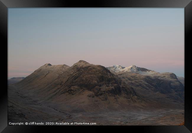 Glencoe Mountain Range Framed Print by Scotland's Scenery