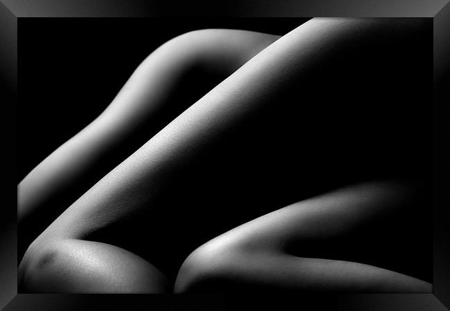 Nude woman bodyscape 58 Framed Print by Johan Swanepoel