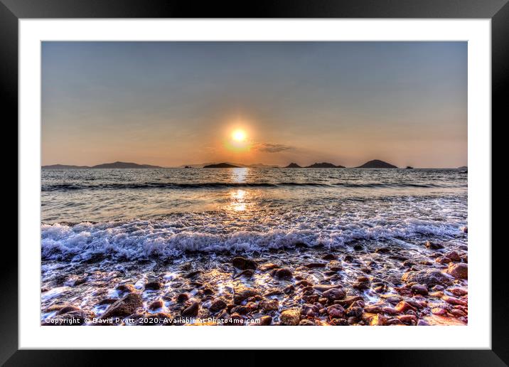 Turkey Beach Sunset Framed Mounted Print by David Pyatt