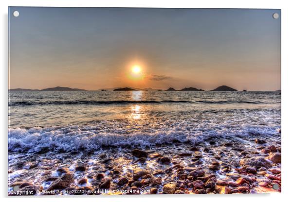 Turkey Beach Sunset Acrylic by David Pyatt