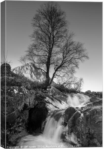 Glen Etive waterfalls Canvas Print by Scotland's Scenery