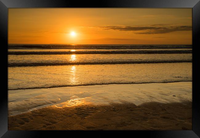 Golden Westward Ho sunset Framed Print by Tony Twyman