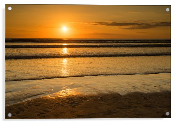 Golden Westward Ho sunset Acrylic by Tony Twyman