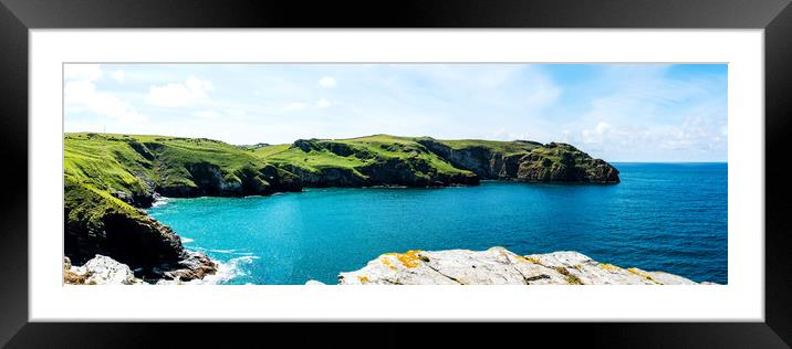 Bossiney Haven Cornwall Framed Mounted Print by David Wilkins