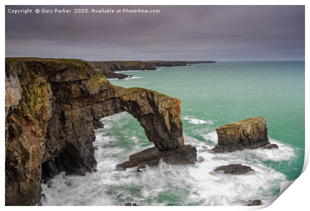 The Green Bridge of Wales. Pembrokeshire. Print by Gary Parker