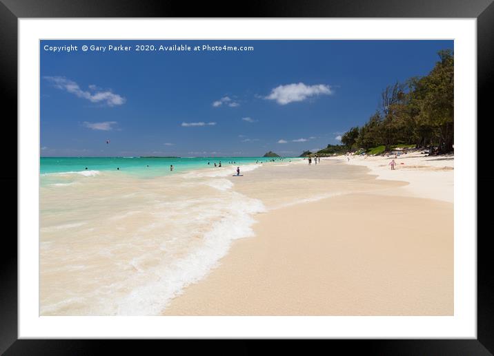 Hawaiian beach views  Framed Mounted Print by Gary Parker