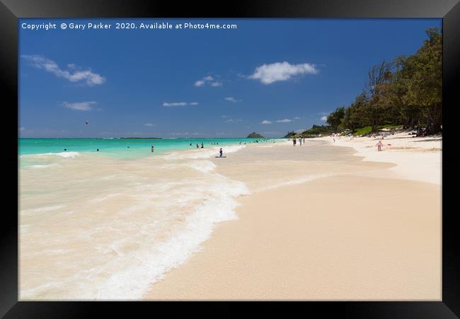 Hawaiian beach views  Framed Print by Gary Parker