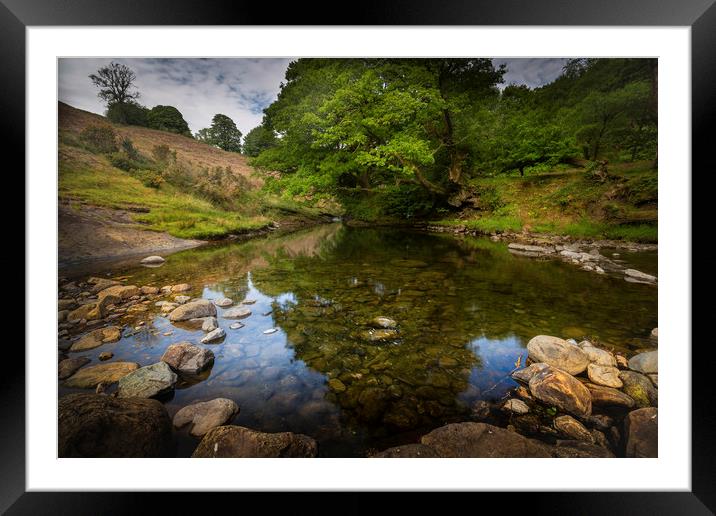 The Afon Twrch river bed Framed Mounted Print by Leighton Collins